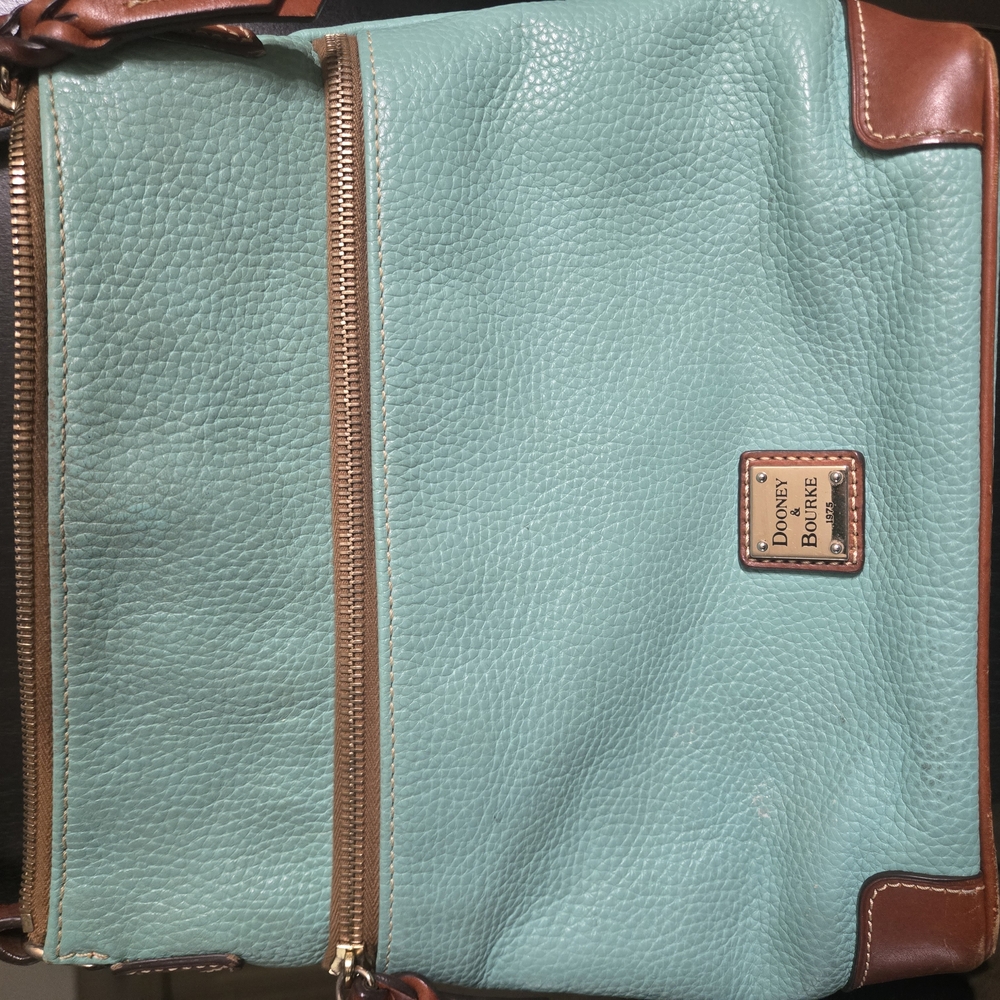 Dooney & Bourke Blue and Brown Travel Bag with Structured Design